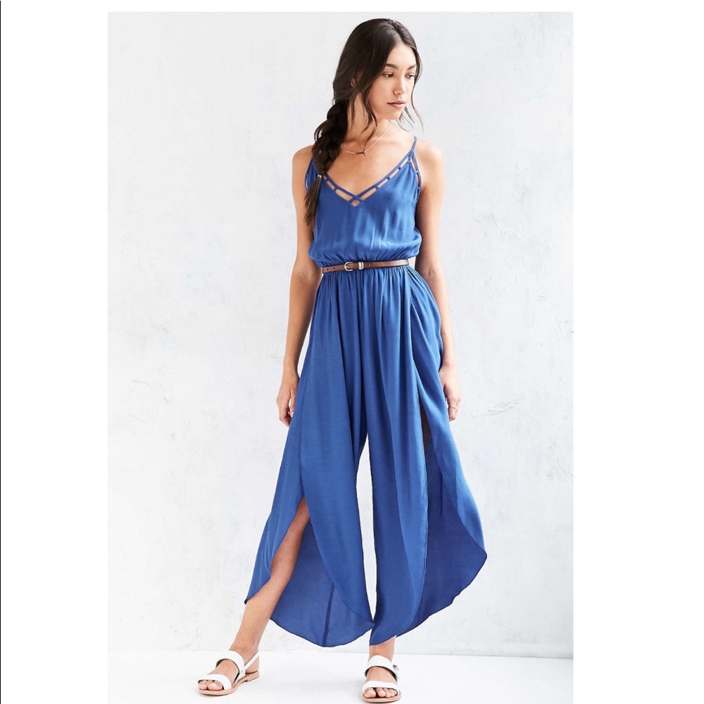 UrbanOutfitters Ecote Lattice Spliced Jumpsuit